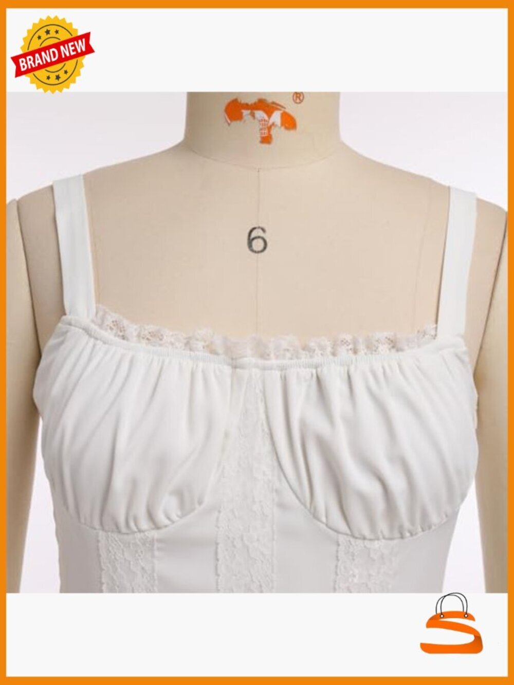 Corset Mini Dress Ruffle Backless Sundress Spaghetti Strap Low Cut - Picture 2 of 6